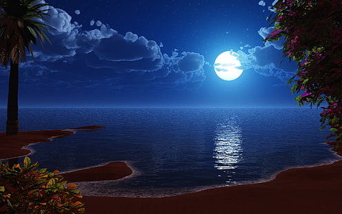 moon beautiful  desktop, HD wallpaper HD wallpaper