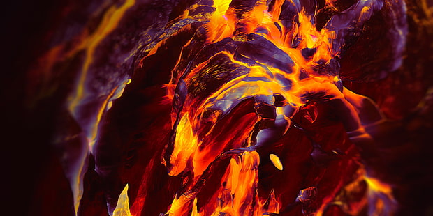 ภาพประกอบตัวละครอะนิเมะ, Fire, OnePlus 5T, Stock, HD, 4K, วอลล์เปเปอร์ HD HD wallpaper
