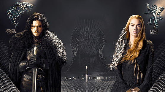 Game Of Thrones, Filme, Game of Thrones, der Winter kommt, Kit Harington, Jon Snow, Lena Headey, Cersei, HD-Hintergrundbild HD wallpaper