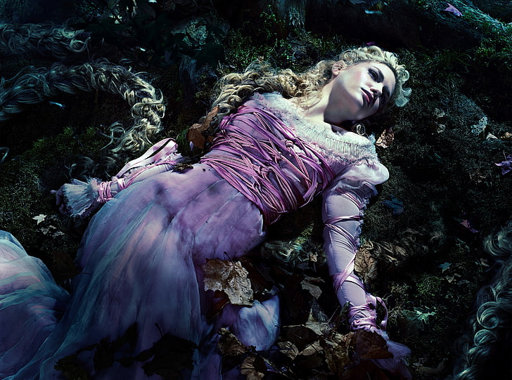 Into the Woods Rapunzel, women's pink and gray top, Movies, Other Movies, Rapunzel, 2014, Into the Woods, HD wallpaper