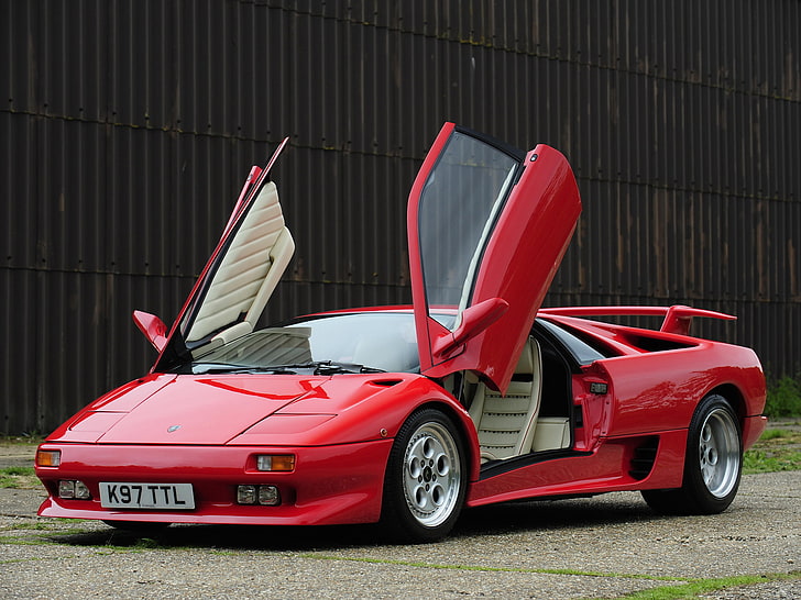 1990, Diablo, Lamborghini, Supercar, Supercars, UK Spec, HD tapet