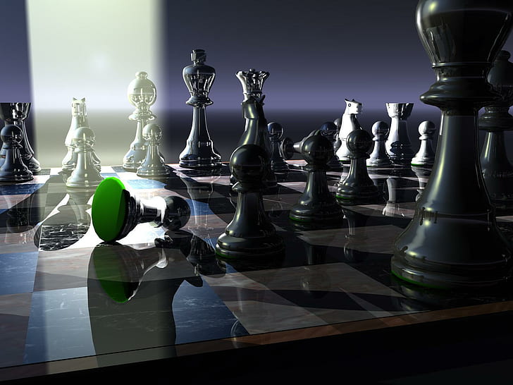 Pawn, pawn, 3d and abstract, HD wallpaper