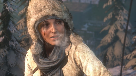 Rise of the Tomb Raider, Лара Крофт, скриншот, видеоигры, HD обои HD wallpaper