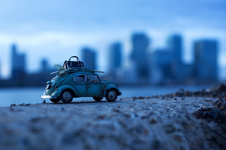 miniaturowy samochód, maszyna, miasto, tło, rozmycie, stary, Tapety HD