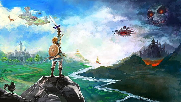 The Legend of Zelda, Link, Master Sword, video game, Wallpaper HD