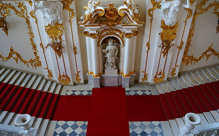 Jordan Staircase And Hall The Hermitage Museum St. Petersburg, HD wallpaper