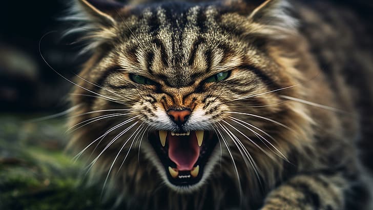 vahşi doğa, yaban kedisi, kızgın, yaban hayatı, HD masaüstü duvar kağıdı