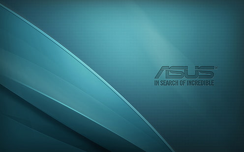 ASUS, logo, digital art, simple background, typography, HD wallpaper HD wallpaper