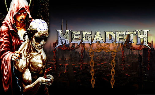 Megadeth Bands Groups Heavy Metal Thrash Hard Rock Album Covers Vic Rattlehead Skulls Widescreen Resolutions, music, album, bands, covers, groups, hard, heavy, megadeth, metal, rattlehead, resolutions, rock, skulls, thrash, widescreen, HD wallpaper HD wallpaper