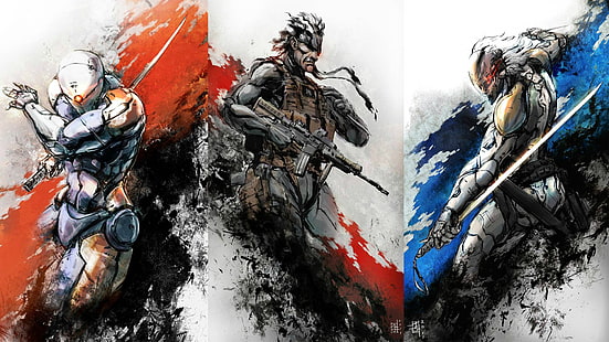 personagens de videogame, Metal Gear Solid, Solid Snake, Metal Gear Solid 4, HD papel de parede HD wallpaper