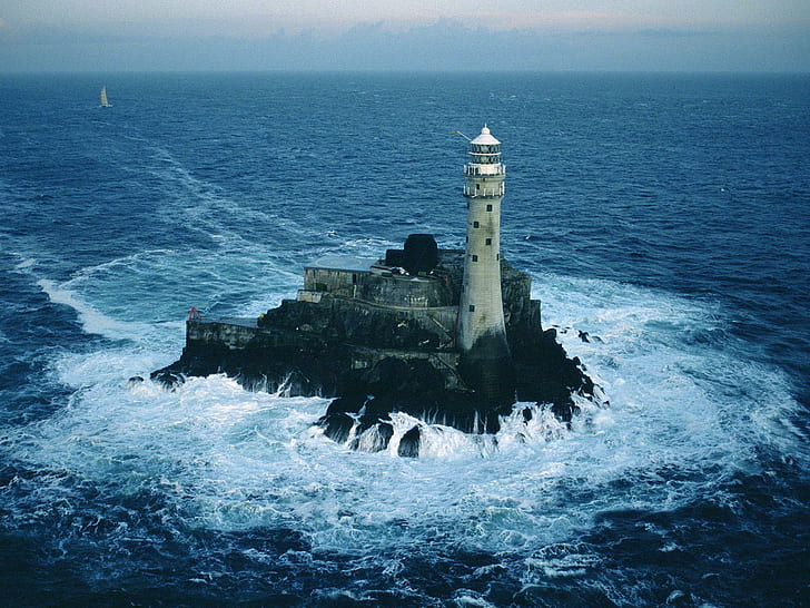 Fastnet Rock Lighthouse Cork Irland, Desktop, Fastnet, Rock, Leuchtturm, HD-Hintergrundbild