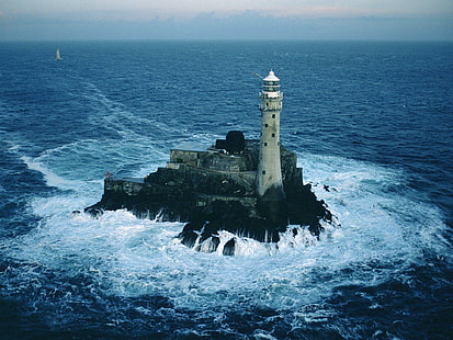 Fastnet Rock Lighthouse Cork Irlanda, desktop, fastnet, rock, faro, Sfondo HD HD wallpaper