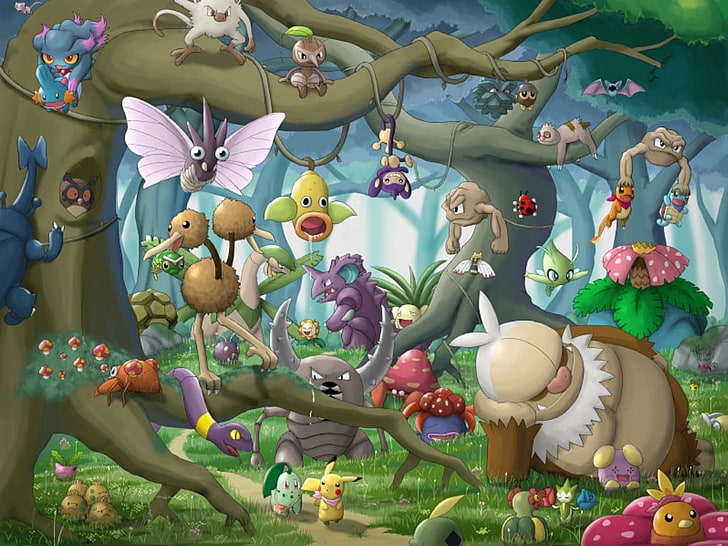 Pokemon forest wallpaper, Pokémon, Pokémon Mystery Dungeon, HD wallpaper