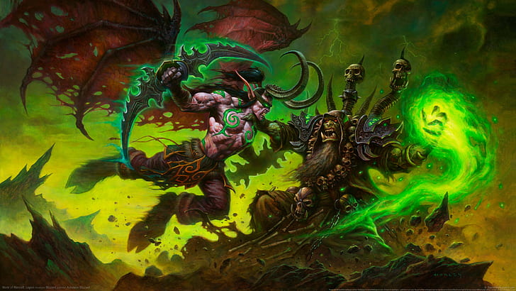 World of Warcraft Legion wallpaper, World of Warcraft, Illidan Stormrage, HD wallpaper