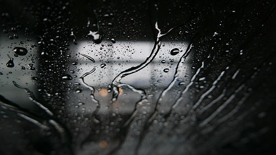 Wassertau, Wassertropfen, Windschutzscheiben, Autowaschanlagen, Wasser auf Glas, HD-Hintergrundbild HD wallpaper