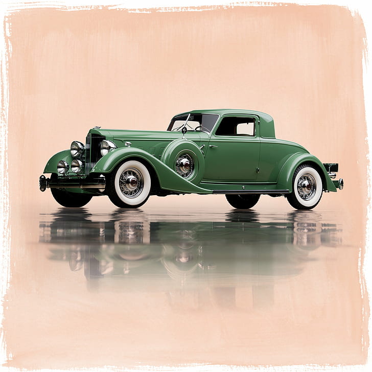 1108-4068, 1934, coupé, dietrich, lusso, packard, retrò, stazionario, dodici, Sfondo HD