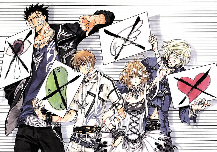 Anime, Tsubasa: Reservoir Chronicle, Fai D. Flowright, Kurogane (Tsubasa: Reservoir Chronicle), Princess Tsubasa, Tsubasa Li, HD wallpaper