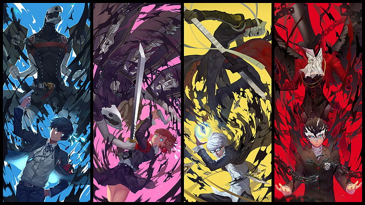 Atlus, Persona 3, Persona 4, Persona 5, Persona Serisi, HD masaüstü duvar kağıdı