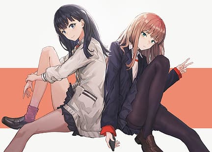 Anime, Anime-Mädchen, SSSS.Dynazenon, SSSS.GRIDMAN, Takarada Rikka, Minami Yume, HD-Hintergrundbild HD wallpaper