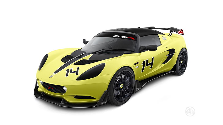 зелено купе, превозно средство, Lotus Elise S Cup, 2015 Lotus Elise S Cup, прост фон, HD тапет
