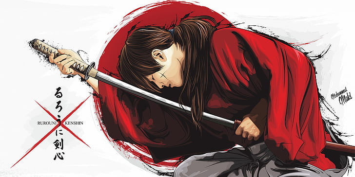 Anime, Rurouni Kenshin, Kenshin Himura, HD papel de parede