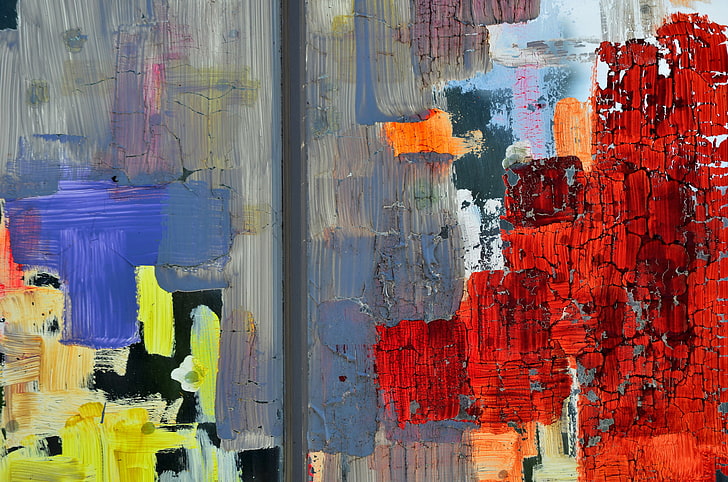 abstract painting, abstract, paint, stain, HD wallpaper
