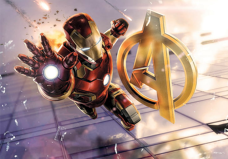 homem de ferro vidro quebrado super-herói vingadores idade de ultron maravilha quadrinhos os vingadores, HD papel de parede