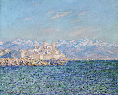 village maritime, impressionnisme moderne, Claude Monet, Fond d'écran HD HD wallpaper