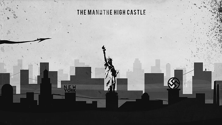 Der Mann in der hohen Schlossillustration, der Mann im hohen Schloss, New York City, Freiheitsstatue, HD-Hintergrundbild