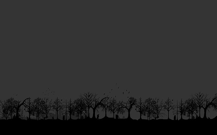 مجردة أشجار أضيق الحدود رمادية 1680x1050 Art Minimalistic HD Art ، Abstract ، أضيق الحدود، خلفية HD