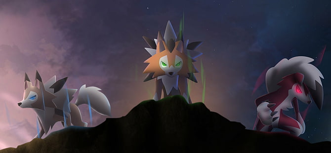 Pokémon, Pokémon Ultra Sun und Ultra Moon, Lycanroc (Pokemon), Pokémon Ultra Moon, Pokémon Ultra Sun, HD-Hintergrundbild HD wallpaper