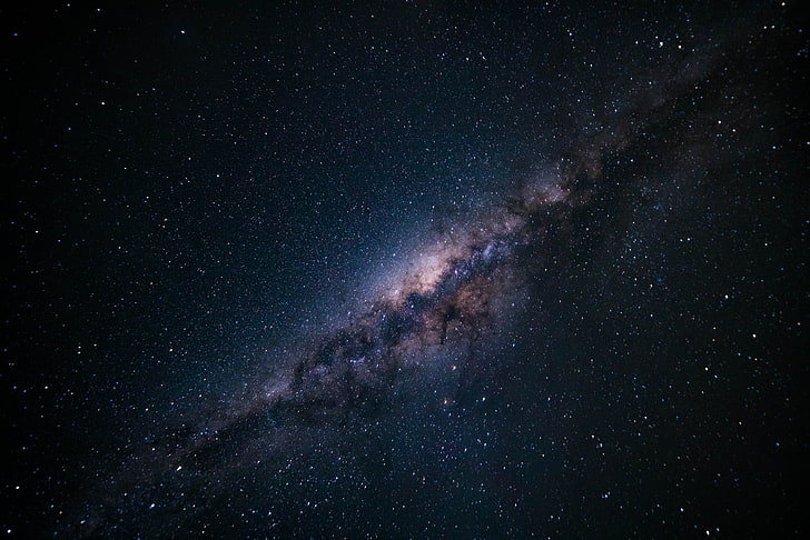 universe illustration, space, stars, night, the milky way, HD wallpaper