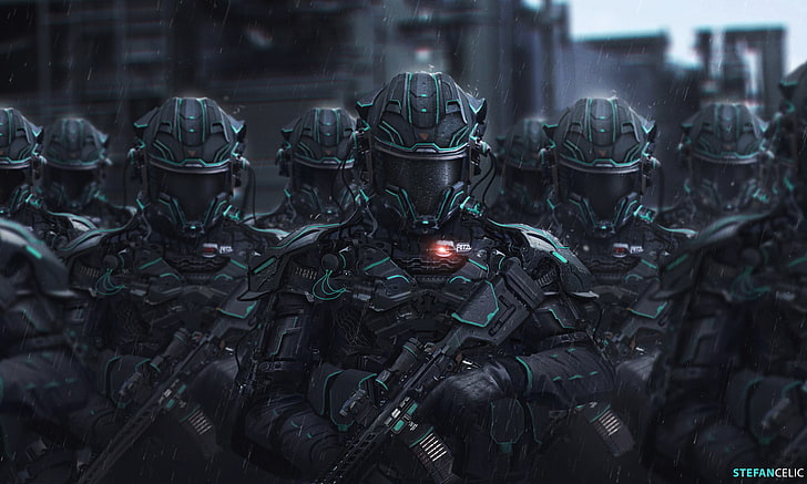aplicação de jogo a vapor, ficção científica, guerra, equipamento do exército, capacete, armadura, HD papel de parede
