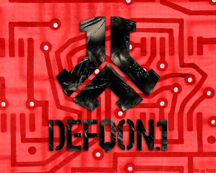 Logo Defoon 1, hardstyle, hardcore, Q-dance, Defqon.1, Fond d'écran HD