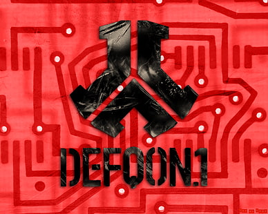 Логотип Defoon 1, хардстайл, хардкор, Q-dance, Defqon.1, HD обои HD wallpaper