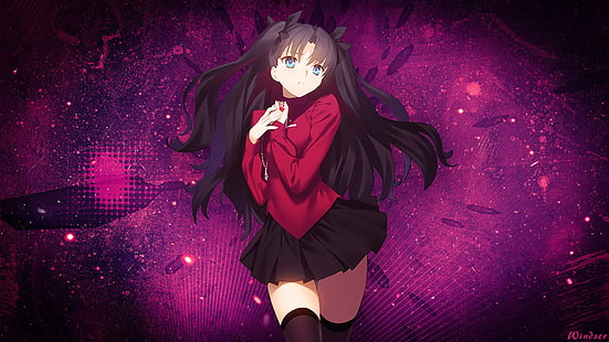 Série Fate, Fate / Stay Night: Blade Blade Works, Fate (Série), Fate / Stay Night, Rin Tohsaka, Fond d'écran HD HD wallpaper