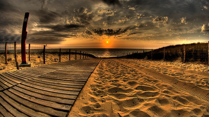 couchers de soleil plage 1920x1080 Nature Plages HD Art, plage, couchers de soleil, Fond d'écran HD