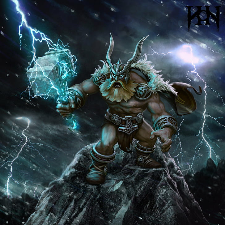 3000x3000 px Heroes Of Newerth Thunderbringer Animals Dogs HD Art, Heroes of Newerth, 3000x3000 px, Thunderbringer, HD tapet