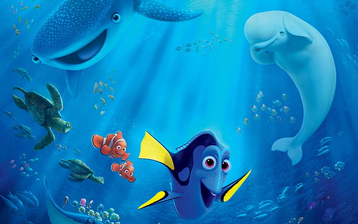 Finding Dory, Pixar Animation Studios, Disney Pixar, film, film animasi, Wallpaper HD