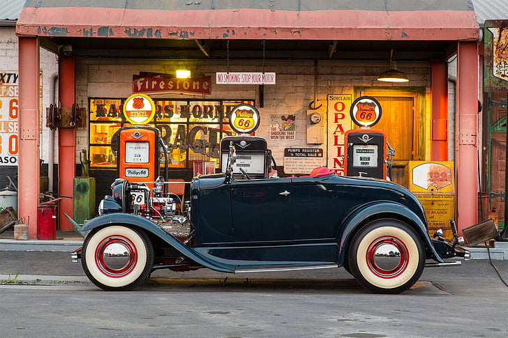 1930, custom, ford, hot, model-a, roadster, rod, rods, v-8, vintage, HD wallpaper