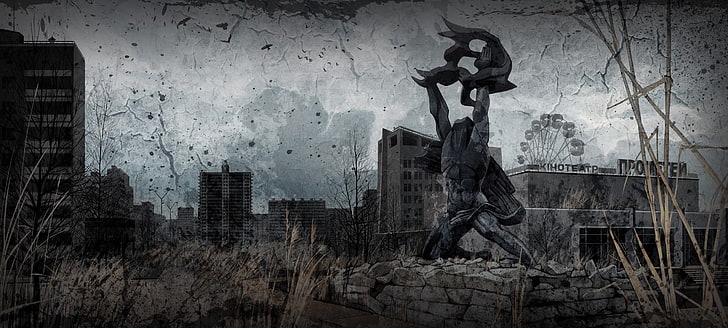 papel de parede digital com caráter scifi, Pripyat, Ucrânia, S.T.A.L.K.E.R .: Call of Pripyat, HD papel de parede