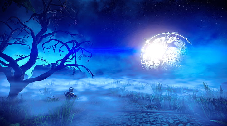 Kriegsrahmen, das Opfer, Nyx (Kriegsrahmen), Mond, HD-Hintergrundbild