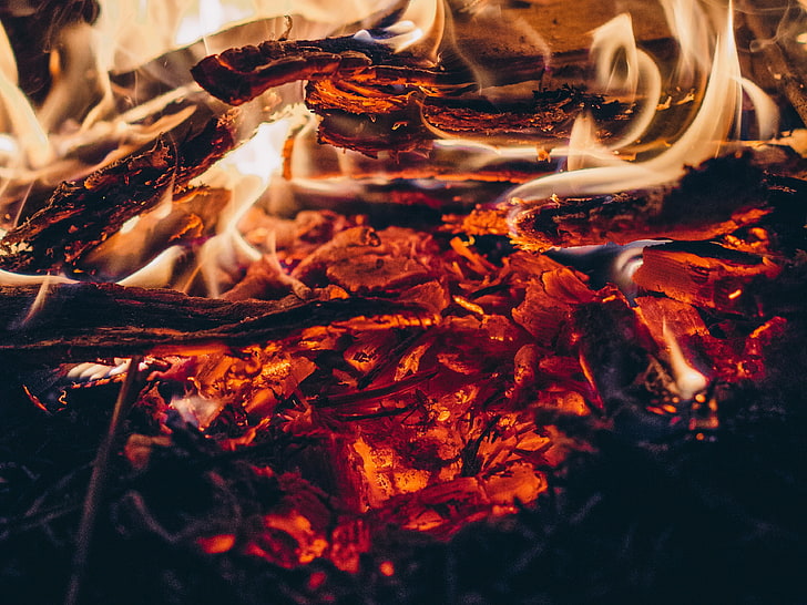 cyfrowa tapeta z płomieniami, ognisko, żar, ogień, Tapety HD