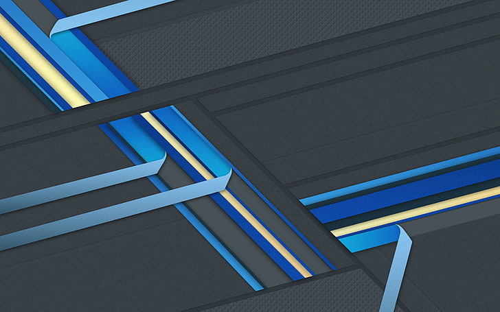 Blue Lines Abstract Material Design, Blue, Design, abstract, Lines, Material, HD тапет