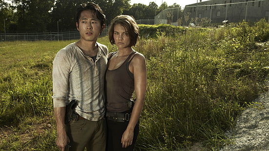 Maggie, The Walking Dead, Lauren Cohan, Glenn, 5K, Steven Yeun, Fondo de pantalla HD HD wallpaper
