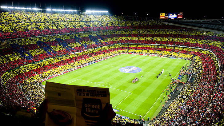 lapangan sepak bola, Real Madrid, Camp Nou, FC Barcelona, ​​The Classic, Wallpaper HD