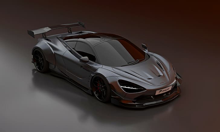 McLaren, el capó, unidades, diseño anterior, 2020, 720S, kit de carrocería ancha, Fondo de pantalla HD