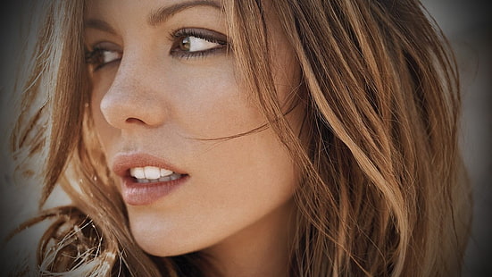 rosto de mulher, Kate Beckinsale, HD papel de parede HD wallpaper