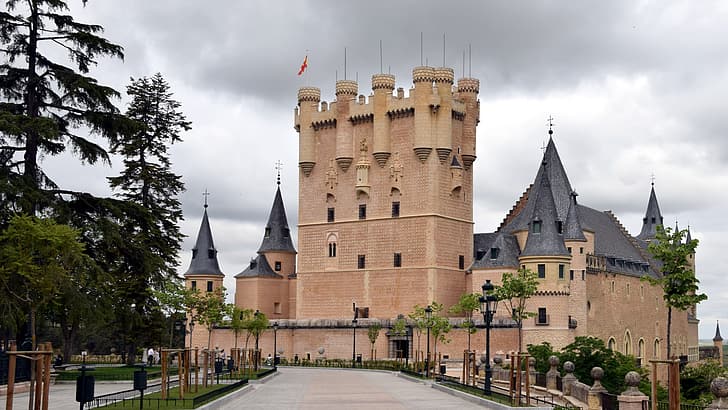 Segovia, Castilla y León, Alcazar de Segovia, castle, Spain, medieval art, architecture, military, HD wallpaper