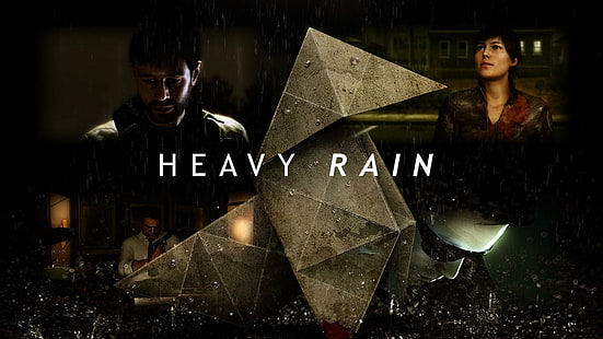 Heavy Rain Origami Rain HD, видеоигры, дождь, тяжелые, оригами, HD обои HD wallpaper